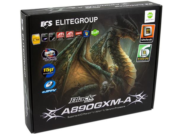 T. Madre ECS A890GXM-A, ChipSet AMD 890GX,
Soporta: Phenom II X3, X4 y X6 de Socket AM3,
Integrado: Video Radeon HD4290, Audio HD, Red,
Memoria: DDR3 1800(OC)/1600(OC)/1333 MHz,
Diseño ATX, Ptos: 3xPCIEX16, 2xPCI-EX1, 1xPCI