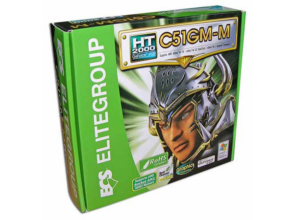 T. Madre ECS C51GM-M, ChipSet GeForce 6100,
Para: Athlon 64/Athlon 64 X2 dual-core, Socket AM2,
Integrado: Video GeForce 6100, Audio 5.1, Red 10/100,
Memoria: 2x DDR2, Max. 16GB, Diseño MicroATX,
Ptos: 1xPCI-E X16, 1xPCI-E X1, 2xPCI
