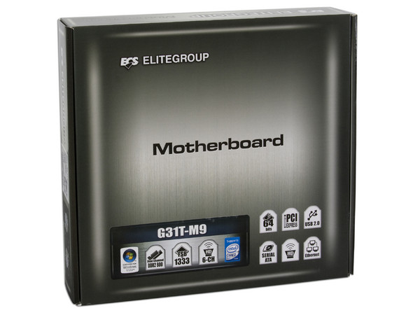 T. Madre ECS G31T-M9, ChipSet Intel G31 & ICH7,
Soporta: Cel.400, DualCore/2Duo, 1066/1333MHz,
Memoria: DDR2 667/800/Mhz, 2 Bancos, 4GB Max,
Integrado: Video Intel 3100, Audio HD, Red 10/100,
Diseño: MicroATX, Ptos: 1xPCEx16, 1xPCEx1, 1xPCI