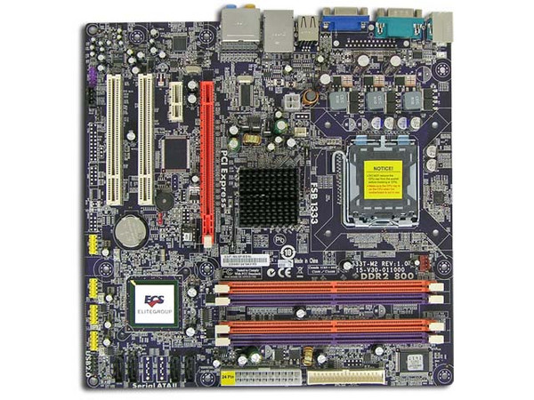 T. Madre ECS G33T-M2, ChipSet Intel G33,
Soporta: Celeron400, DualCore, Core2Duo,
Integrado: Audio 7.1, Red, Video GMA3100,
Memoria: DDR2 800/667, 4 Bancos, 8GBMax,
Diseño: microATX, Ptos: 2xPCI, 1xPCE, 1xPCEx16