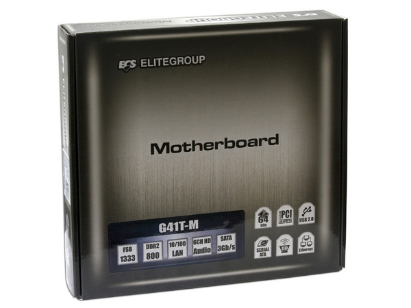 T. Madre ECS G41T-M, ChipSet Intel G41 & ICH7,
Soporta: Cel.400, DualCore, 2Duo, Quad,1066/1333MHz,
Memoria: DDR2 667/800Mhz, 2 Bancos, 8GB Max,
Integrado: Video, Audio HD, Red 10/100,
Diseño: MicroATX, Ptos: 1xPCEx16, 2xPCEx1, 1xPCI