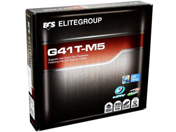 T. Madre ECS G41T-M5, ChipSet Intel G41 & ICH7,
Soporta: Cel.400, DualCore, 2Duo, Quad,1066/1333MHz,
Memoria: DDR2 667/800Mhz, 2 Bancos, 8GB Max,
Integrado: Video, Audio HD, Red 10/100,
Diseño: MicroATX, Ptos: 1xPCEx16, 2xPCEx1, 1xPCI