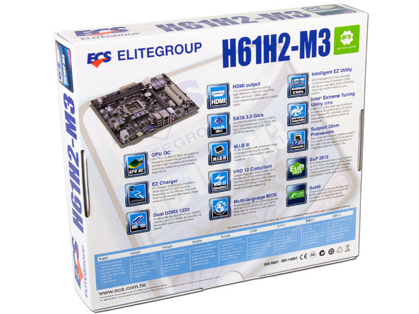 T. Madre ECS H61H2-M3-B3, ChipSet Intel H61 Express,
Soporta: Core i7, Core i5 y Core i3 de Socket 1155,
Integrado: Audio HD, Red,
Memoria: DDR3 1333, 1066MHz 16GB Max,
Micro-ATX, Ptos: 1xPCEx16, 1xPCIEx1, 2xPCI.