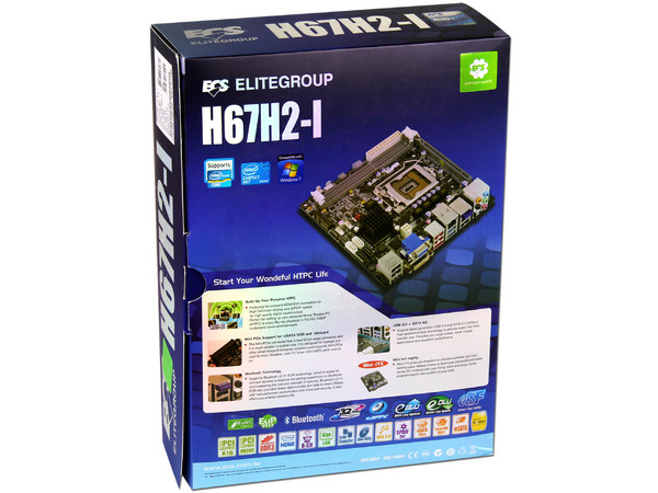 T. Madre ECS H67H2-I-B3, ChipSet Intel H67 Exp.,
Soporta: Core i7/i5/i3 de Socket 1155,
 USB 3.0 y SATA 3.0
Integrado: Audio HD, Red,
Memoria: DDR3 1333/1066MHz, 16GB Max,
Mini ITX, Ptos: 1xPCIEX16, 1xMiniPCIEX1