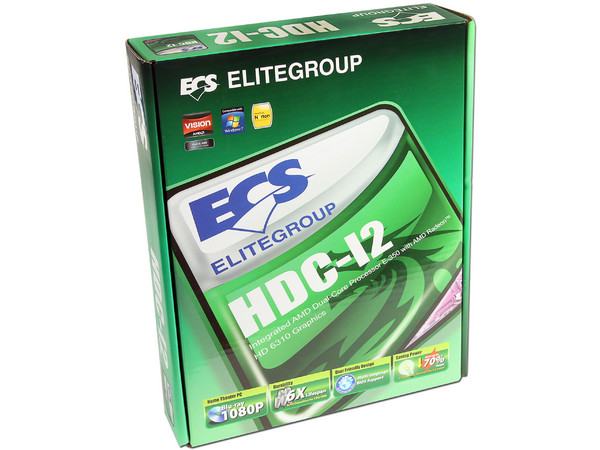 T. Madre ECS HDC-I2, ChipSet AMD Hudson D1,
Procesador Integrado AMD E-350 Dual Core APU (1.6GHz),
Integrado: Video Radeon HD 6310,
Memoria: DDR3 1066/800MHz,
Mini-ITX, Ptos: 1xPCI.