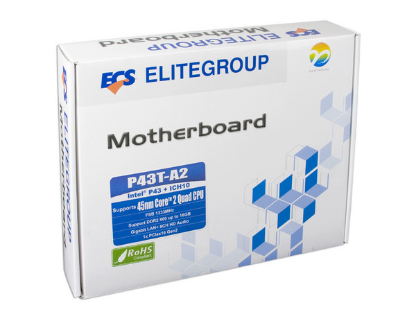 T. Madre ECS P43T-A2, ChipSet Intel Eaglelake P43,
Soporta: Celeron400, DualCore, Core2Duo, Core2Quad,
Integrado: Audio HD, Red,
Memoria: DDR2 800/667, 4 Bancos, 16GBMax,
Diseño: ATX, Ptos: 2xPCI, 3xPCE, 1xPCEx16
