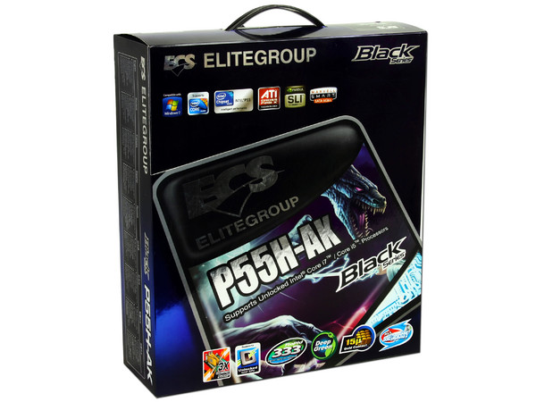 T. Madre ECS P55H-AK, ChipSet Intel P55,
Soporta: Core i7, Core i5 y Core i3 de Socket 1156,
Integrado: Audio HD, Red, USB 3.0 y Serial ATA 3.0,
Memoria: DDR3 2400(OC)/2200(OC)/1333, 16GB Max,
ATX, Ptos: 3xPCIEx16, 2xPCIEx1, 1xPCI