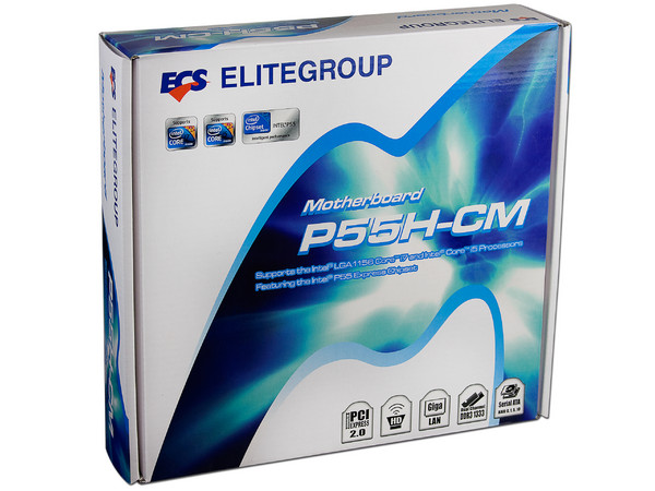 T. Madre ECS P55H-CM, ChipSet Intel P55 Exp.,
Soporta: Core i7, Core i5 y Core i3 de Socket 1156,
Integrado: Audio 5.1, Red 10/100/1000,
Memoria: DDR3 1333/1066MHz, 16GB Max,
mATX, Ptos: 1xPCEx16, 2xPCEx1, 1xPCI
