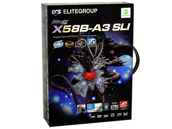 T. Madre ECS X58B-A3 SLI, ChipSet Intel X58.
Soporta: Core i7 Socket 1366,
Memoria: DDR3 Triple-channel 1333 MHz, 24GB Max,
ATX, Ptos: 2xPCEx16, 2xPCEx1, 1xPCI, 1xPCEx4