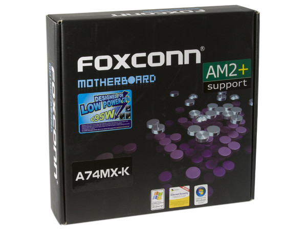 T. Madre Foxconn A74MX-K, ChipSet AMD 740G,
Soporta: Phenom, Athlon 64 X2, Socket AM2+,
Integrado: Video ATI HD 2100, Audio HD, Red,
Memoria: 2x DDR2 1066Mhz, Max. 4GB, Diseño mATX,
Ptos: 1xPCIEX16, 1xPCIEX1, 2xPCI