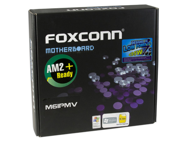 T. Madre Foxconn M61PMV, ChipSet NVIDIA,
Soporta: Phenom, Athlon 64/Athlon 64 X2, Socket AM2+,
Integrado: Audio HD, Video GeForce 6100, Red,
Memoria: 2x DDR2, Max. 4GB, Diseño MicroATX,
Ptos: 1xPCIEX16, 1xPCIEX1, 2xPCI