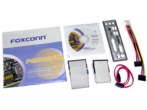 T. Madre Foxconn P4M800P7MA-RS2, ChipSet VIA, 
Soporta: Celeron D, Pentium 4, Socket 775, FSB800/533MHz,
Integrado: Audio 5.1, Video, Red 10/100M,
Memoria: DDR 400 Mhz/DDRII 533 Mhz, 2 Bancos,
Diseño: Micro ATX, Ptos:1x AGP 8X, 3x PCI