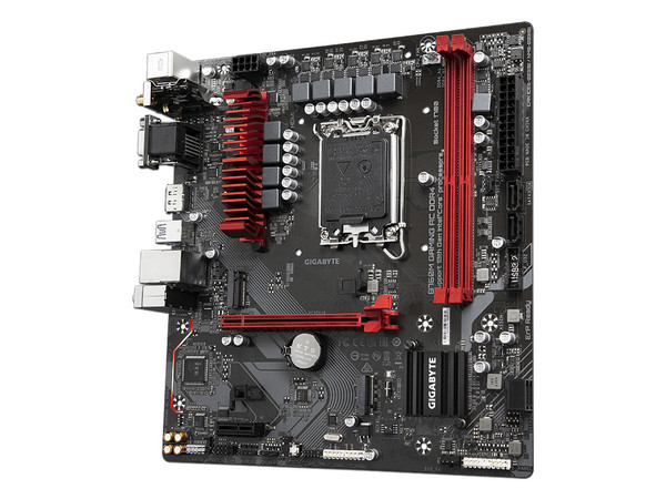 T. Madre Gigabyte B760M GAMING AC DDR4, 
Chipset Intel B760, Soporta: Intel 12va y 13va Generación, 
Socket 1700, Memoria: DDR4 5333/3600/2133 MHz,
64GB Max, Integrado: Audio HD, 
Red, USB 3.2, SATA 3.0, M.2, Micro-ATX,
Ptos: 1xPCIE4.0x16.