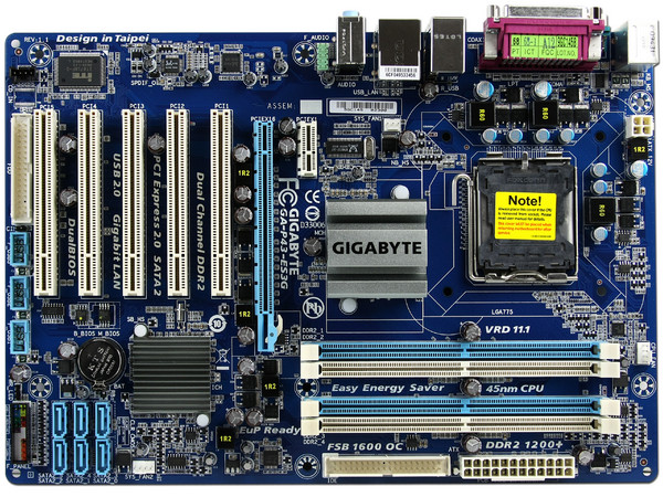 GIGABYTE MB GA-P43-ES3G C2D Intel P43 LGA775 FSB1600 DDR2 PCIE2.0 PCIx5 Audio ATX Retail