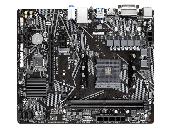 T. Madre Gigabyte A520M H, ChipSet AMD A520,
Soporta: AMD Ryzen 3ra, 4ta y 5ta Generación,
Memoria: DDR4 5100/4000/2133 MHz, 64GB Max,
Integrado: Audio HD, Red,
USB 3.0, SATA 3.0, M.2,
Micro-ATX, Ptos: 2 x PCIe x1, 1 x PCIe x16.