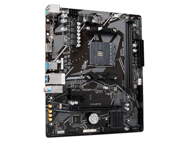 T. Madre Gigabyte A520M-K,
Chipset AMD A520,
Segmento: Básico,
Soporta: AMD Ryzen 3ra, 4ta y 5ta Generación, Socket AM4
RAM: DDR4 5100/3866/2133 MHz, 64GB Max,
Integrado: Audio HD, Red, USB 3.0,
SATA 3.0, M.2,
Micro-ATX, Ptos: PCIE 3.0 x16