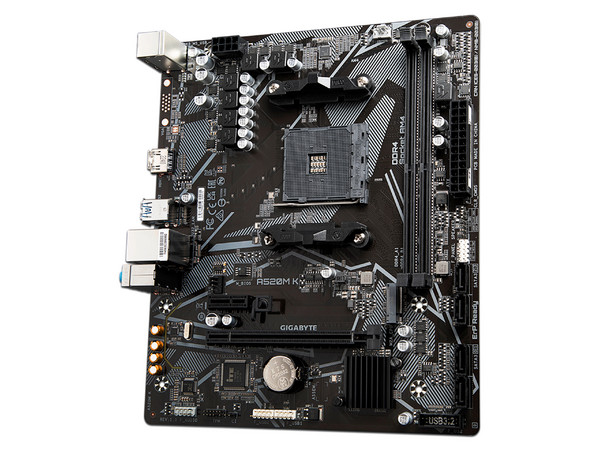T. Madre Gigabyte A520M-K,
Chipset AMD A520,
Segmento: Básico,
Soporta: AMD Ryzen 3ra, 4ta y 5ta Generación, Socket AM4
RAM: DDR4 5100/3866/2133 MHz, 64GB Max,
Integrado: Audio HD, Red, USB 3.0,
SATA 3.0, M.2,
Micro-ATX, Ptos: PCIE 3.0 x16
