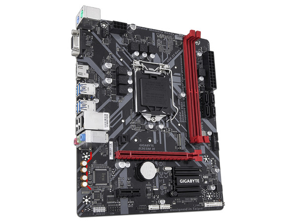 T. Madre Gigabyte B365M H, ChipSet Intel B365.
Soporta: Intel Core i9 / i7 / i5 / i3 Pentium / Celeron de 9na y 8va Generación.,
Memoria: DDR4 2666 / 2400 / 2133 MHz, 32GB Max,
Integrado: Audio HD, Red,
Micro ATX, Ptos: 1xPCIEx16, 1xPCIEx1.
