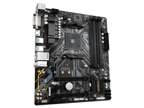 Kit de Actualización Incluye: T. Madre Gigabyte B450M DS3H V2, Chipset AMD B450, Soporta: AMD Ryzen Socket AM4, Memoria: DDR4 3200/2133 MHz, 64GB Max, Procesador AMD Ryzen 5 Pro 4750G de Cuarta Generación, 3.7GHz (hasta 4.20GHz).