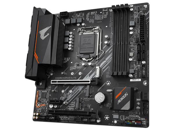 T. Madre Gigabyte B460M AORUS ELITE, Chipset Intel B460,
Soporta: Intel Core / Pentium / Celeron de 10ma. Gen., Socket 1200,
Memoria: DDR4 2933 / 2666 / 2133MHz, 128GB Max,
Integrado: Audio HD, Red, SATA 3.0, M.2
Micro-ATX, Ptos: 2xPCIEx16, 2xPCIEx1.