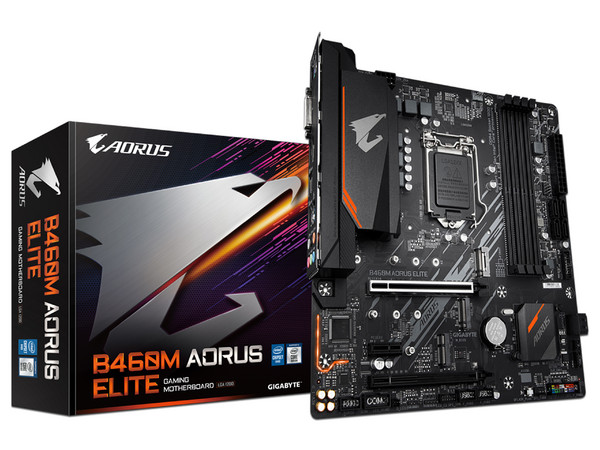 T. Madre Gigabyte B460M AORUS ELITE, Chipset Intel B460,
Soporta: Intel Core / Pentium / Celeron de 10ma. Gen., Socket 1200,
Memoria: DDR4 2933 / 2666 / 2133MHz, 128GB Max,
Integrado: Audio HD, Red, SATA 3.0, M.2
Micro-ATX, Ptos: 2xPCIEx16, 2xPCIEx1.