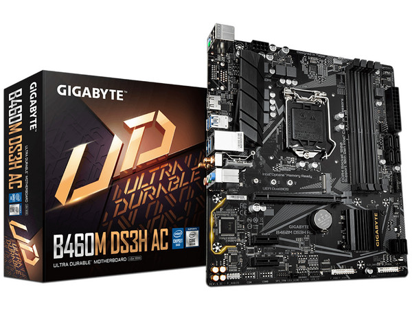 T. Madre Gigabyte B460M AC V2, Chipset Intel B460,
Soporta: Intel 10ma generación, Socket 1200,
Memoria: DDR4 2933 / 2666 / 2133 MHz, 128GB Max,
Integrado: Audio, Red, Wi-Fi, USB 3.0, SATA 3.0,
Micro-ATX, Ptos: 1xPCIE3.0x16, 1xPCIE3.0x1.