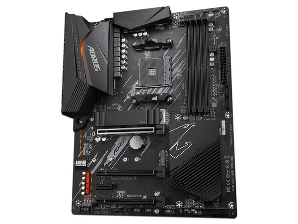 T. Madre Gigabyte B550 AORUS ELITE, ChipSet AMD B550, Soporta: AMD Ryzen 3era Generación, Memoria: DDR4 4000(O.C.) / 3200 / 2133 MHz, 128GB Max, Integrado: Audio HD, Red, USB 3.1 y SATA 3.0, ATX, Ptos: 3xPCIEx16, 1xPCIEx1.