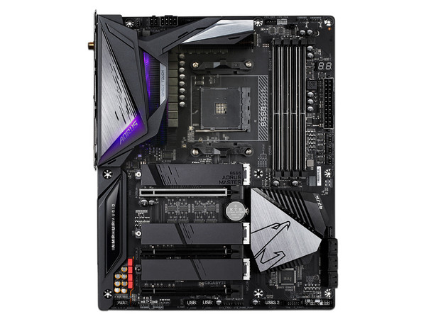 T. Madre Gigabyte B550 AORUS MASTER, Chipset AMD B550,
Soporta: AMD 3a Gen. con gráficos Radeon, Socket AM4,
Memoria: DDR4 2666/2400/2133 MHz, 128GB Max,
Integrado: Audio HD, Red,
USB 3.1 y SATA 3.0, M.2,
ATX, Ptos: 1xPCIEx16,1PCIEX3.0.