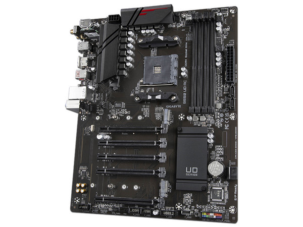 T. Madre GIGABYTE B550 UD AC:
Chipset AMD B550,
Segmento: Básico,
Soporta: AMD Ryzen 3ra, 4ta y 5ta Generación, Socket AM4,
Memoria: DDR4 4733/3200/2133 MHz, 128GB Max,
Integrado: Audio HD, Red, USB y SATA 3.0, M.2,
ATX, Ptos: 1xPCIEx4.0x16