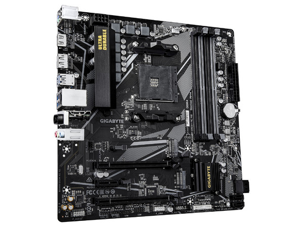 T. Madre GIGABYTE B550M DS3H AC (Rev 2),
Chipset AMD B550,
Segmento: Medio,
Soporta: AMD Ryzen 3ra 4ta 5ta Gen, Socket AM4,
RAM: DDR4 4733/3200/2133 MHz, 128GB Max,
Audio HD, Red, Wi-Fi 5, Bluetooth 5.0,
USB 3.1, USB Tipo C  SATA 3.0, M.2, Micro-ATX