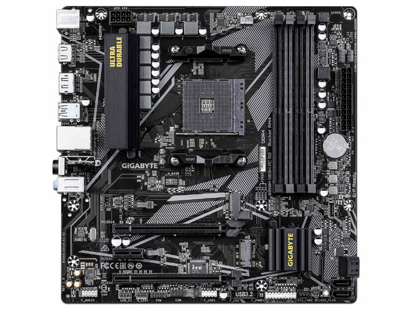T. Madre GIGABYTE B550M DS3H AC (Rev 2),
Chipset AMD B550,
Segmento: Medio,
Soporta: AMD Ryzen 3ra 4ta 5ta Gen, Socket AM4,
RAM: DDR4 4733/3200/2133 MHz, 128GB Max,
Audio HD, Red, Wi-Fi 5, Bluetooth 5.0,
USB 3.1, USB Tipo C  SATA 3.0, M.2, Micro-ATX