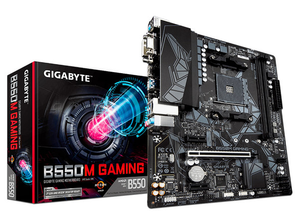 T. Madre GIGABYTE B550M Gaming, Chipset AMD B550,
Soporta: AMD Ryzen 3ra, 4ta y 5ta Generación, Socket AM4,
Memoria: DDR4 5000/4600/3200 MHz, 64GB Máx,
Integrado: Audio HD, Red,
SATA 3.0, M.2,
Micro-ATX, Ptos: 2xPCIEx1, 1xPCIEx16 3.0