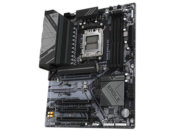 T. Madre Gigabyte B650 EAGLE AX:
Chipset AMD B650,
Segmento: Alto/Gamer,
Soporta Procesador AMD Ryzen 8va y 9na Generación, Socket AM5, 
RAM: DDR5 7600/6200/4800 MHz, 128GB Max, 
Integrado: Audio HD, Red, USB 3.2, M.2, Wi-Fi, ATX, 
Ptos: 1xPCIE4x16