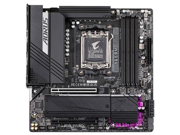 T. Madre Gigabyte B650M AORUS ELITE, 
Chipset AMD B650,
Segmento: Alto/Gamer,
Soporta: AMD Ryzen 7ma Generación, Socket AM5,
RAM: DDR5 6600/5200/4400 MHz, 128GB Max,
Audio HD, Red, USB 3.2, SATA 3.0,
ATX, Ptos: 1xPCIE4.0x16.