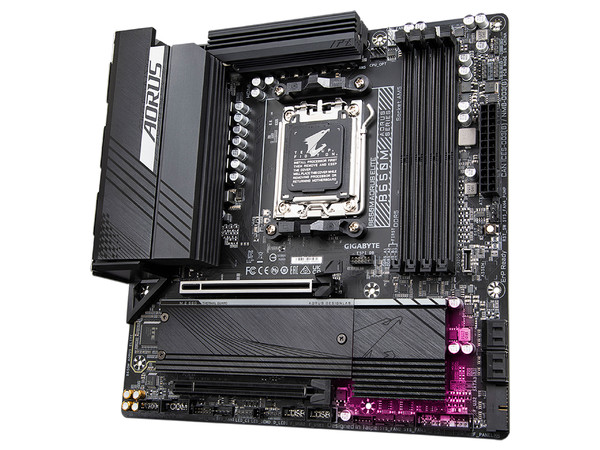 T. Madre Gigabyte B650M AORUS ELITE, 
Chipset AMD B650,
Segmento: Alto/Gamer,
Soporta: AMD Ryzen 7ma Generación, Socket AM5,
RAM: DDR5 6600/5200/4400 MHz, 128GB Max,
Audio HD, Red, USB 3.2, SATA 3.0,
ATX, Ptos: 1xPCIE4.0x16.