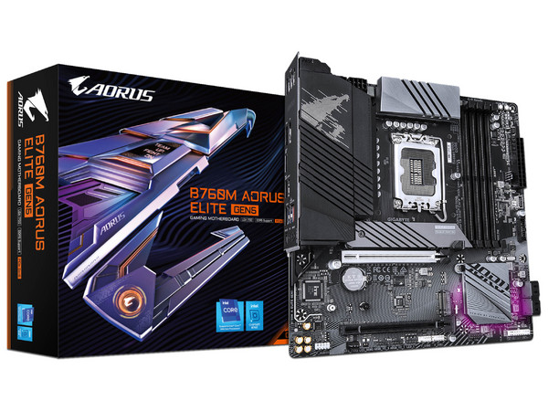 T. Madre Gigabyte B760M A ELITE GEN5, 
Chipset Intel B760,
Segmento: Alto,
Soporta: Procesador Intel Core 14va, 13va y 12va Gen, Socket 1700,
Memoria: DDR5 7800+ MHz, 256GB Máx,
Audio HD, Wi Fi, USB 3.2, USB C, M.2,
Micro-ATX, Ptos: 1xPCIe5.0x16.