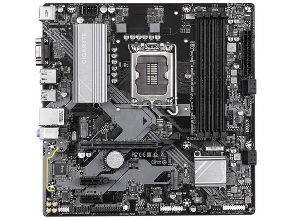 T. Madre Gigabyte B760M D3HP: Chipset Intel B760,
Soporta: Procesadores Intel Core de 13 y 14 Generación, Socket LGA 1700,
Memoria: DDR5 5600/4800/4400MHz, 256GB Máx,
Integrado: AudioHD, Red, USB y SATA 3.0, M.2,
Micro-ATX, Ptos: 1xPCIE4.0x16.