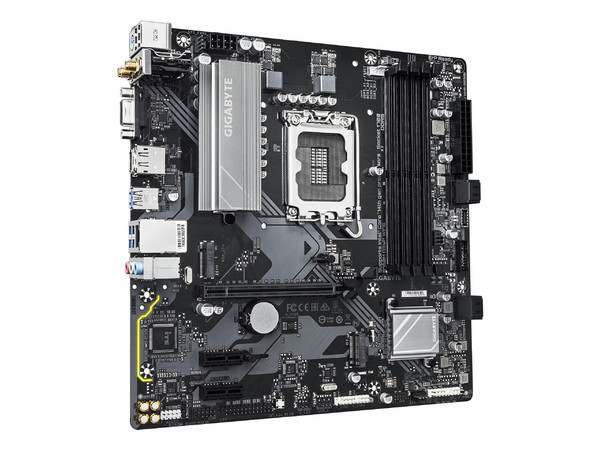 T. Madre Gigabyte B760M D3HP WIFI6:
Chipset Intel B760,
Segmento: Alto,
Soporta: Procesadores Intel Core de 13 y 14 Generación,
Socket LGA 1700,
RAM: DDR5 5333+MHz,128GB Máx,
Wi-Fi 6, AudioHD, Red, USB y SATA 3.0, M.2,
Micro-ATX, Ptos: 1xPCIE4.0x16