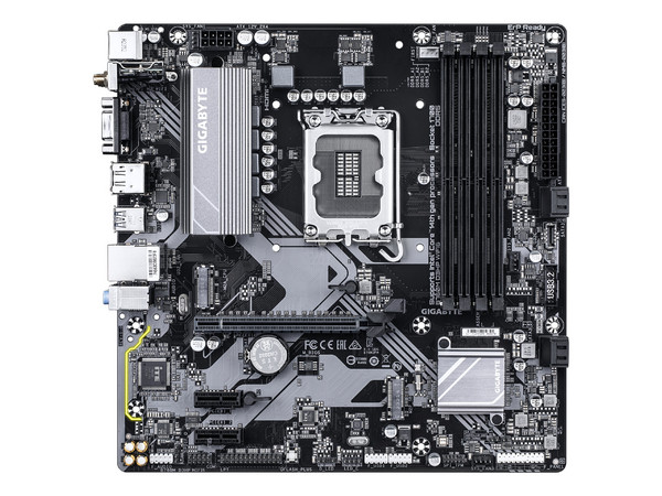 T. Madre Gigabyte B760M D3HP WIFI6:
Chipset Intel B760,
Segmento: Alto,
Soporta: Procesadores Intel Core de 13 y 14 Generación,
Socket LGA 1700,
RAM: DDR5 5333+MHz,128GB Máx,
Wi-Fi 6, AudioHD, Red, USB y SATA 3.0, M.2,
Micro-ATX, Ptos: 1xPCIE4.0x16