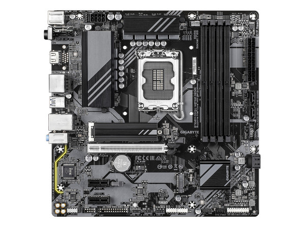 T. Madre Gigabyte B760M DS3H WF6E GEN5, 
Chipset Intel B760,
Segmento: General,
Soporta: Procesador Intel Core 12va y 13va Gen, Socket 1700,
Memoria: DDR5 5600+ MHz, 256GB Máx,
Audio HD, Wi Fi, USB 3.2, USB C, M.2,
Micro-ATX, Ptos: 1xPCIe5.0x16.