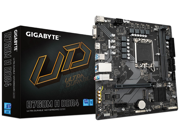 T. Madre Gigabyte B760M H DDR4:
Chipset Intel B760,
Segmento: Alto,
Soporta: Procesadores Intel Core de 13 y 14 Generación, Socket LGA 1700,
Memoria: DDR4 3200/2933/2400MHz, 64GB Máx,
AudioHD, Red, USB y SATA 3.0, M.2,
Micro-ATX, Ptos: 1xPCIE4.0x16.