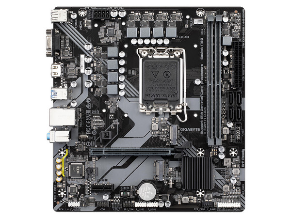 T. Madre Gigabyte B760M H DDR4:
Chipset Intel B760,
Segmento: Alto,
Soporta: Procesadores Intel Core de 13 y 14 Generación, Socket LGA 1700,
Memoria: DDR4 3200/2933/2400MHz, 64GB Máx,
AudioHD, Red, USB y SATA 3.0, M.2,
Micro-ATX, Ptos: 1xPCIE4.0x16.
