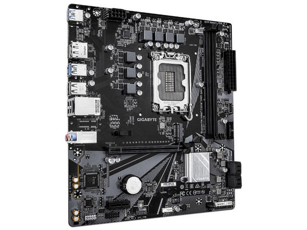 T. Madre Gigabyte B760M H:
Chipset Intel B760,
Segmento: Alto,
Socket LGA 1700,
Soporta: Procesadores Intel Core de 13 y 14 Generación,
Memoria: DDR5 8000/5800/4000MHz, 128GB Máx, 
AudioHD, Red, USB y SATA 3.0, M.2, 
Micro-ATX, Ptos: 1xPCIE4.0x16.