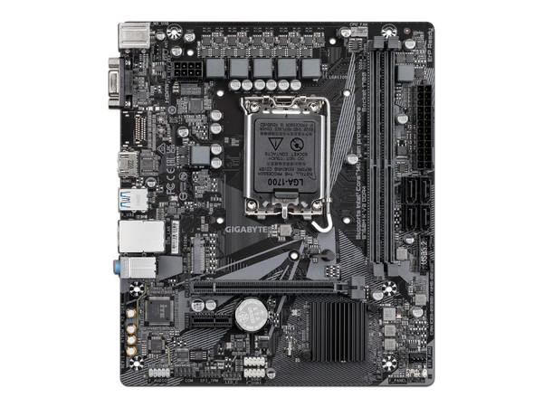 T. Madre GIGABYTE B760M K V2 DDR4: 
Chipset Intel B760,
Segmento: Alto,
Procesadores Intel 14va y 13va Generación, Socket 1700,
RAM: DDR4 3200/2666/2133MHz, 64GB Max,
Audio HD, Red, USB 3.2 y SATA,
M.2, Micro-ATX, Puertos: 1xPCIE4.0x16, 1xPCIE3.0x1