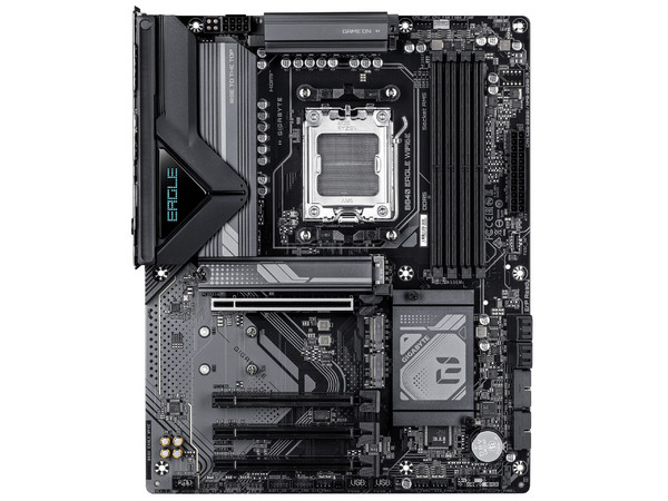 T. Madre Gigabyte B840 EAGLE WF6E, 
Chipset AMD B840,
Segmento: Alto,
Soporta: Procesador Ryzen 9000/ 8000/ 7000, Socket AM5,
Memoria: DDR5 8200+ MHz, 64GB Máx,
Audio HD, Wi Fi, USB 3.2, USB C, M.2,
ATX, Ptos: 1xPCIe4.0x16.