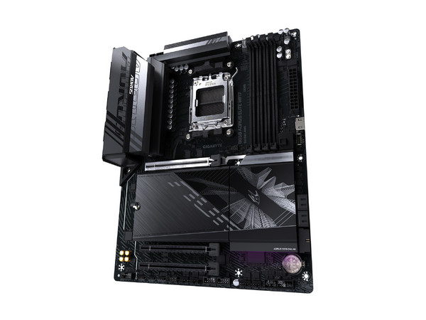 T.Madre Gigabyte AORUS ELITE WIFI7: Chipset AMD B850, 
Soporta: Procesadores AMD Ryzen de 7ma y 8va Generación, AM5,
Memoria DDR5 7800/6200/4800 MHz, 128GB Max, 
Integrado: Audio HD, Red, Wi-Fi 7, SATA 3.0, 
ATX, Ptos: 1xPCIE5.0x16.