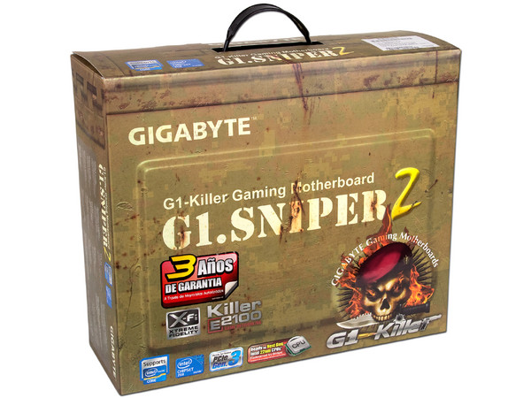 T. Madre Gigabyte G1.Sniper2, ChipSet Intel Z68 Exp.,
Soporta: Core i7/i5/i3/Pentium G/Celeron G de Socket 1155,
Integrado: Audio HD, Red,
USB 3.0 y SATA 3.0,
Memoria: DDR3 2133/1866/1600/1333/1066 MHz, 32GB Max,
ATX, Ptos: 2xPCIEx16, 1xPCIEx1.
