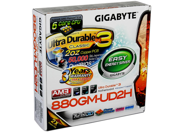 T. Madre Gigabyte GA-880GM-UD2H, ChipSet AMD 880G,
Soporta: Phenom II X4 y X6 de Socket AM3,
Integrado: Video Radeon HD4200, Audio HD, Red,
Memoria: DDR3 1800(OC)/1666/1333MHz,
Ptos: 1xPCIEX16, 1xPCIEX1, 2xPCI
