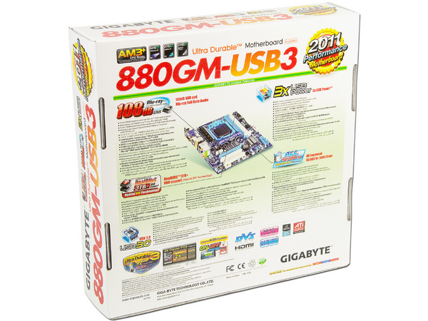 T. Madre Gigabyte GA-880GM-USB3, ChipSet AMD 880G,
Soporta: Phenom II X4 y X6 de Socket AM3,
Memoria: DDR3 1800(OC)/1666/1333MHz,
USB 3.0,
Micro-ATX, Ptos: 1xPCIEX16, 1xPCIEX1, 2xPCI