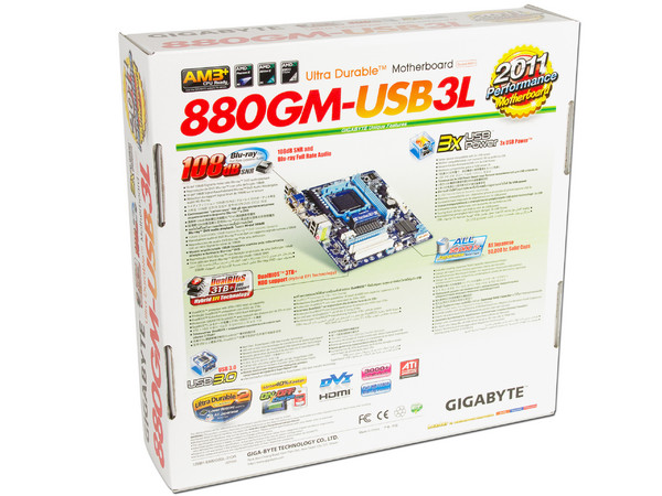 T. Madre Gigabyte GA-880GM-USB3L, ChipSet AMD 880G,
Soporta: Phenom II X6/Athlon de Socket AM3+,
USB 3.0,
Memoria: DDR3 1666(O.C.)/1333MHz, 8GB Max.
Micro-ATX, Ptos: 1xPCIEX16, 1xPCIEX1, 2xPCI